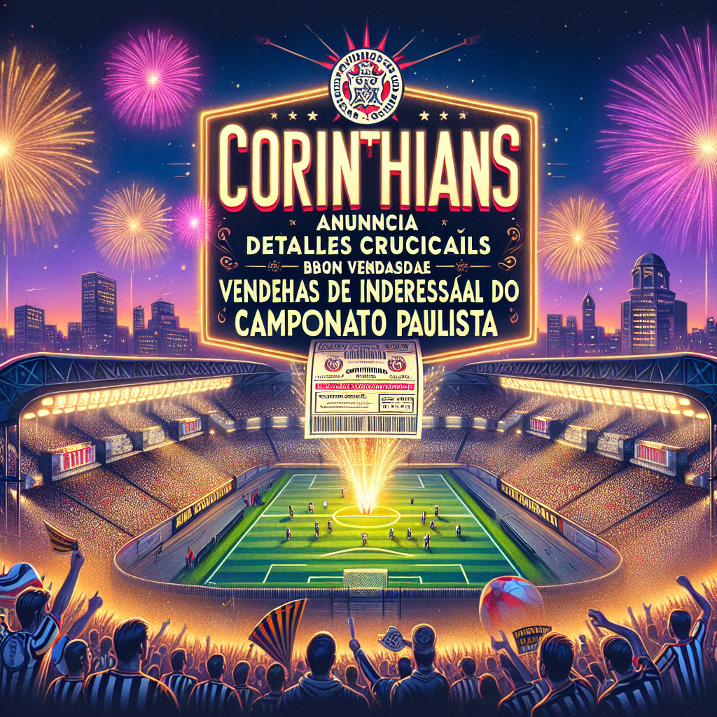 Corinthians Anuncia Detalhes Cruciais sobre Vendas de Ingressos para a Semifinal do Campeonato Paulista