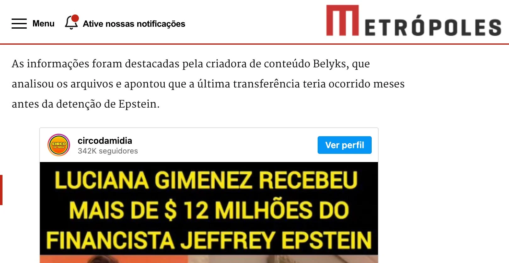 Desvendando os US$ 12 milhões: A Verdade por Trás da Conexão de Luciana Gimenez com o Caso Epstein