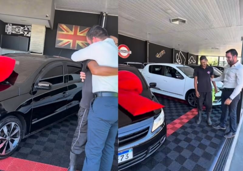 Empresário Surpreende Funcionário com Carro Novo em Ação de Reconhecimento; Descubra os Detalhes