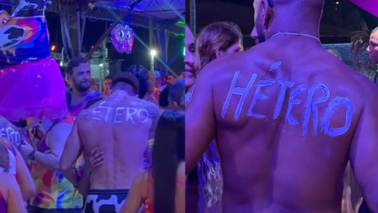 Festa de Carnaval: Homens Expressam Identidade Sexual com Mensagens no Corpo em Ação Impactante