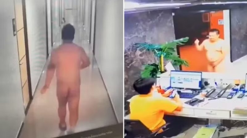 Hóspede é perseguido nu em hotel após ser vítima de golpe de profissionais do sexo