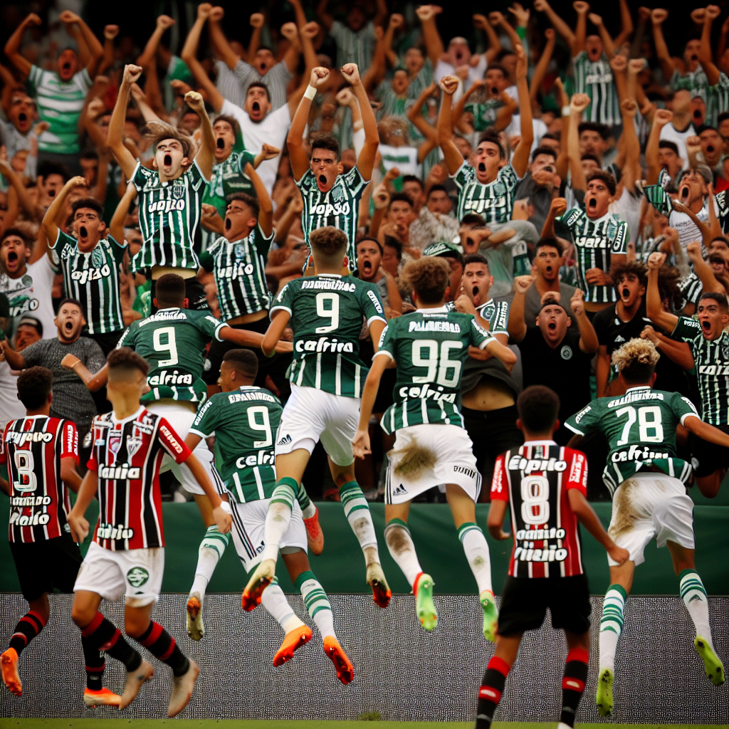 Palmeiras Garante Empate Dramático com Dois Gols nos Acréscimos Contra o São Paulo no Campeonato Brasileiro Sub-20