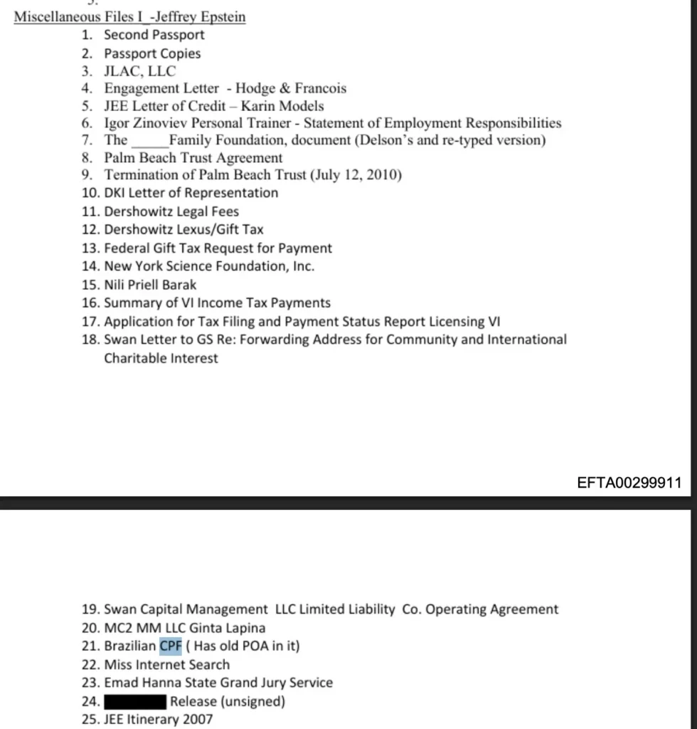 Revelação Chocante: CPF de Epstein Descoberto no Brasil e Implicações Legais em Debate