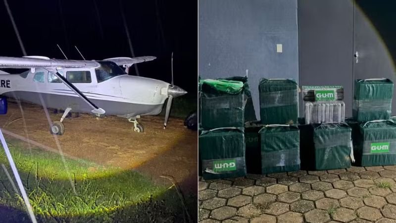 Avião Realiza Pouso Forçado em Tempestade e Polícia Apreende Carga de Cocaína de R$ 26 Milhões