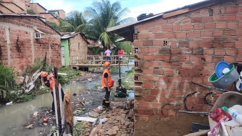 Chuvas intensas em Maceió geram quase 30 incidentes em áreas de risco