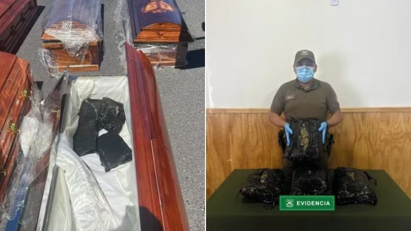 Polícia Descobre Maconha Oculta em Caixão; Três Suspeitos São Detidos em Operação Surpreendente