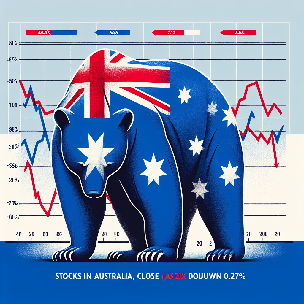 Ações na Austrália encerram em baixa; S&P/ASX 200 cai 0,27%