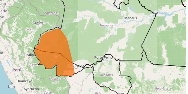 Inmet emite alerta laranja para chuvas em municípios do Acre