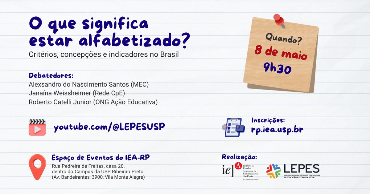 Encontro discute critérios, concepções e indicadores sobre alfabetização no Brasil – Jornal da USP