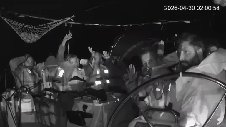 Momento da abordagem israelense