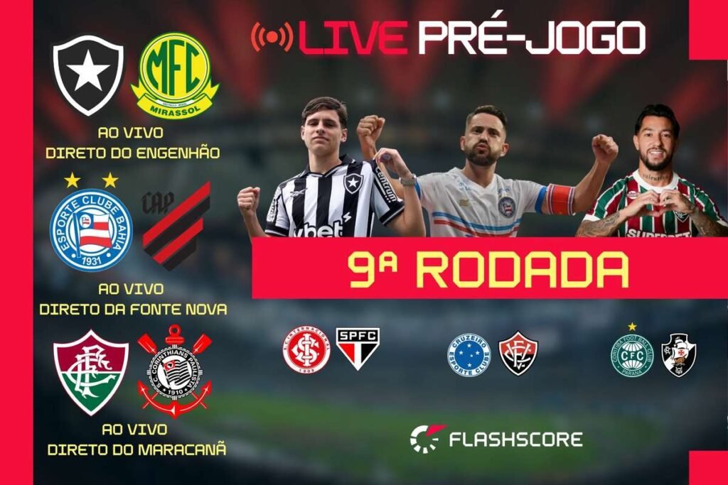 Brasileirão: Acompanhe a Live da 9ª Rodada ao Vivo!