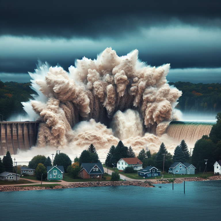 Colapso da Represa em Cheboygan Ameaça Vida de Milhares no Norte de Michigan