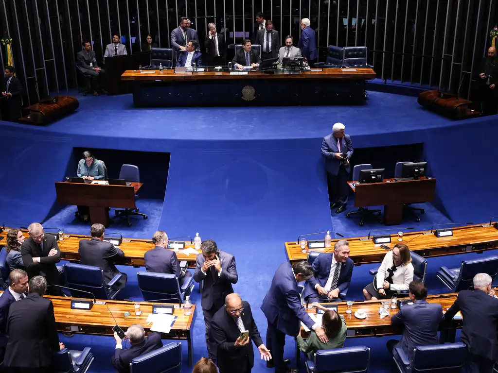 Sessão do Senado Federal que votou contra a indicação do Advogado-Geral da União, Jorge Messias, para o cargo de ministro do Supremo Tribunal Federal (STF)