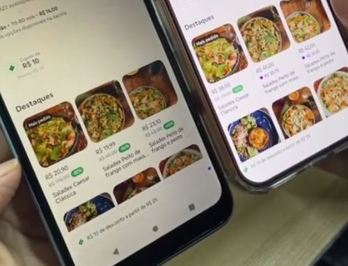 preço de comidas em APP é diferente em cada sistema? VEJA