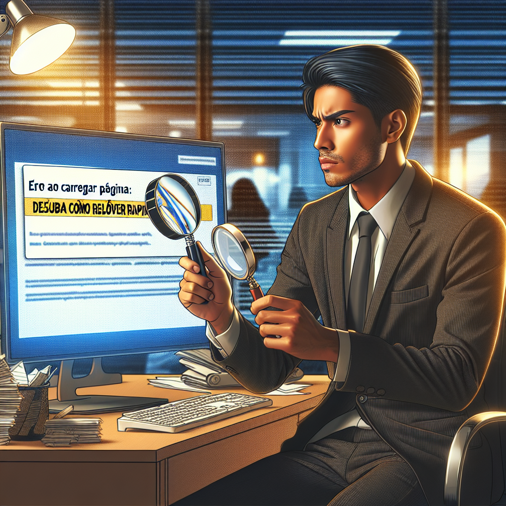 Erro ao Carregar Página: Descubra Como Resolver Rápido