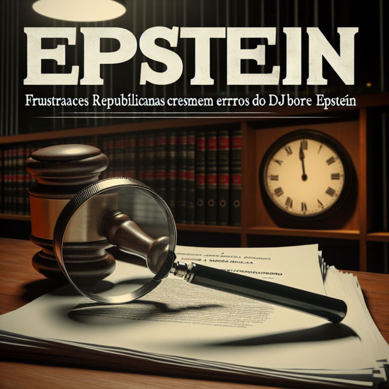 Frustrações Republicanas Crescem com Erros do DOJ sobre Epstein