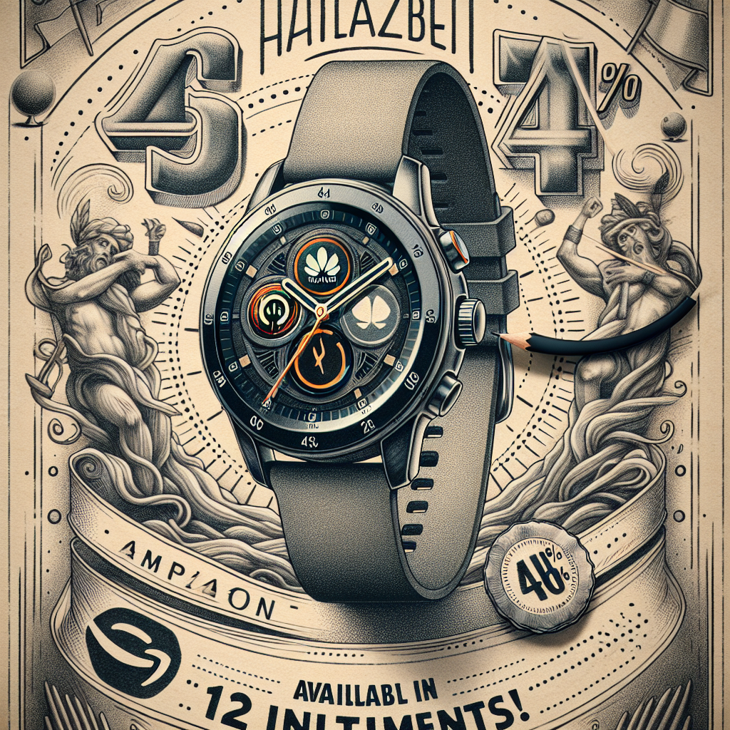 Huawei Watch GT 6 Pro: Desconto de 44% na Amazon em 12x!