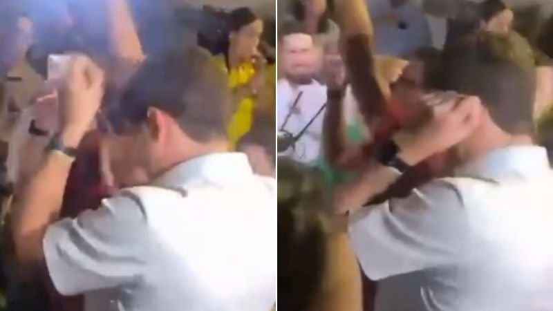 João Campos é filmado com cordão de ouro em evento popular