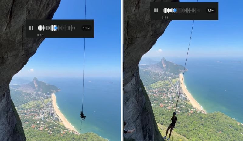 VÍDEO: jovem salta de abismo e mãe reage: “Quer me matar do coração?”