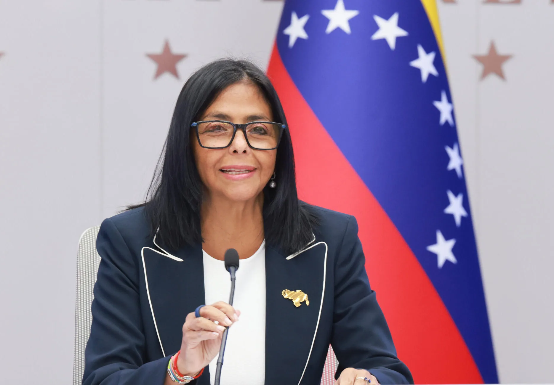 A presidenta interina da Venezuela, Delcy Rodríguez.