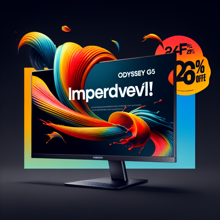 Monitor Samsung Odyssey G5 27” com 26% de Desconto Imperdível!