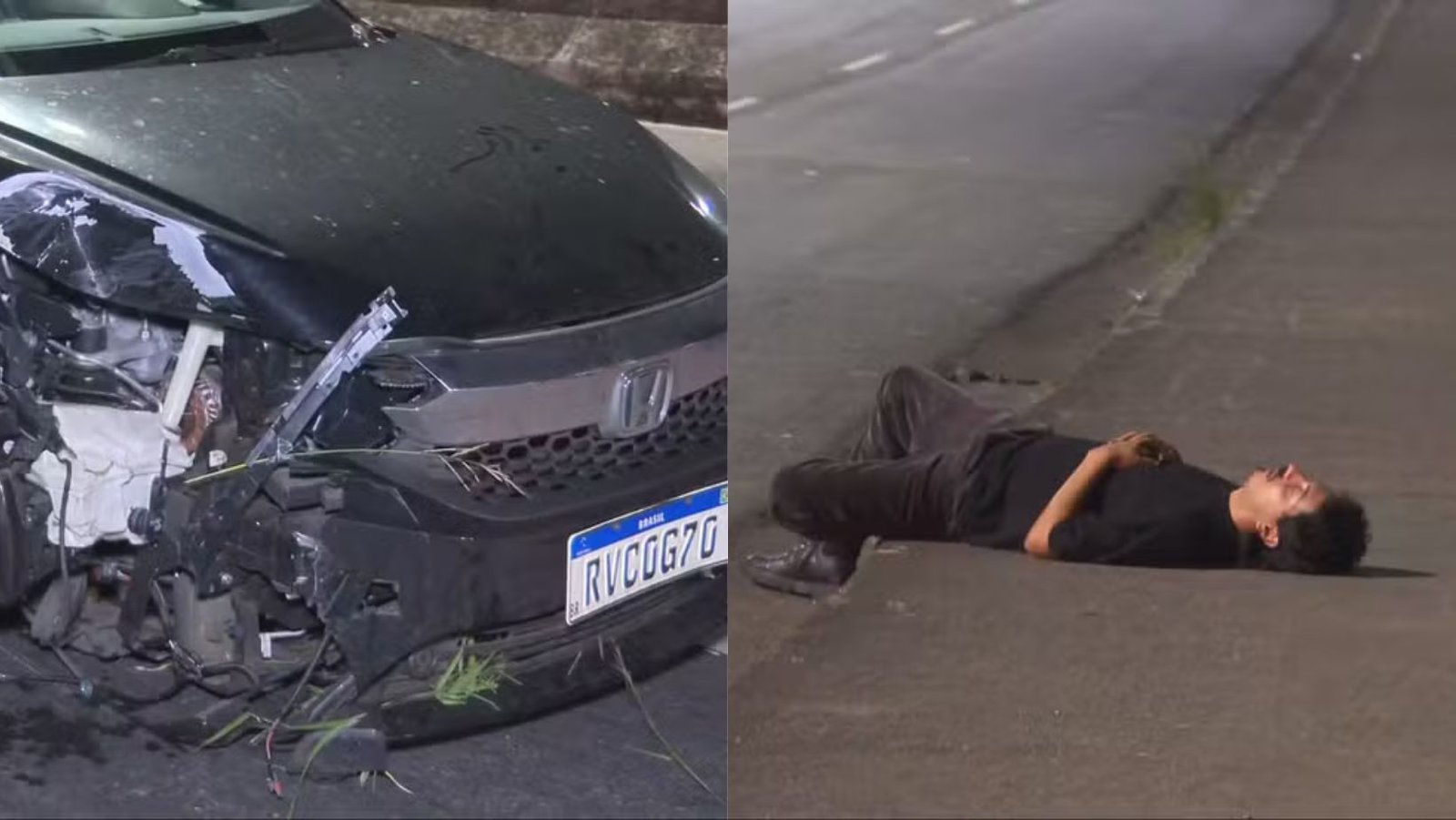 Motorista embriagado causa acidente e tenta dormir antes do teste