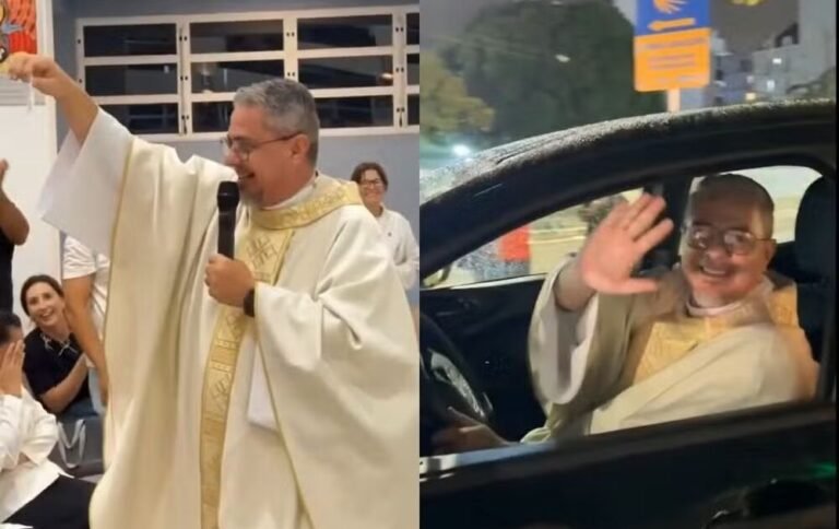Padre ganha carro em rifa da própria paróquia e caso repercute nas redes