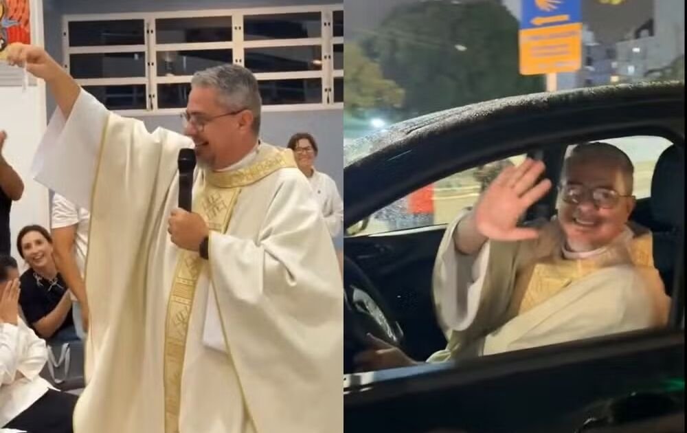 Padre ganha carro em rifa da própria paróquia e caso repercute nas redes