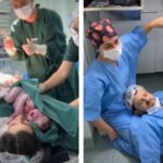 Pai desmaia durante parto e vídeo viraliza nas redes sociais