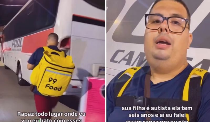 pai é demitido e vira entregador a pé para cuidar da filha com autismo