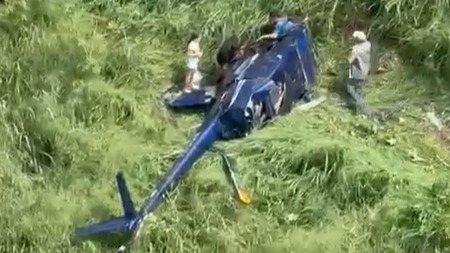 Piloto sem habilitação é preso após queda de helicóptero na PB