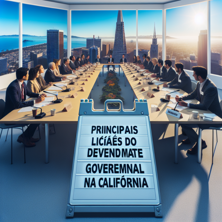 Principais Lições do Debate Governamental na Califórnia