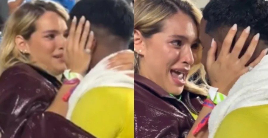 Revelada conversa íntima de Endrick com esposa após jogo do Brasil