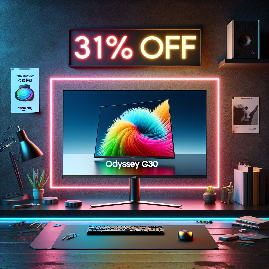 Samsung reduz preço do Monitor Odyssey G30 24" em 31% na Amazon