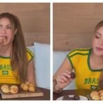 Shakira experimenta pratos brasileiros antes de show no Rio Shakira experimenta pratos brasileiros antes de show no Rio