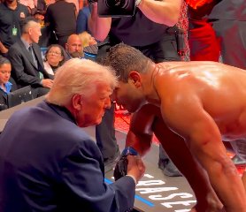 Trump elogia beleza de brasileiro após luta no UFC; veja vídeo
