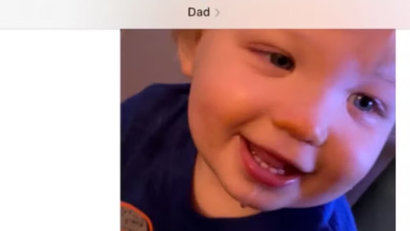 Pai responde mensagem da mãe e comove ao falar do filho fofo