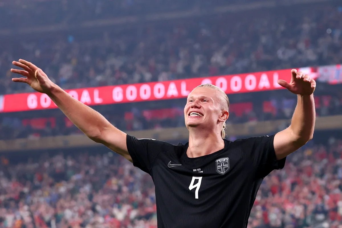 Haaland marcou 18 gols nos últimos 10 jogos pela Noruega