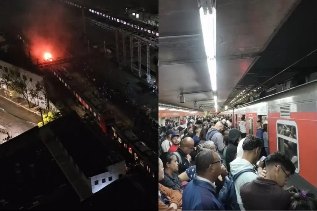 Passageiro denuncia falha no botão de emergência de trem em SP
