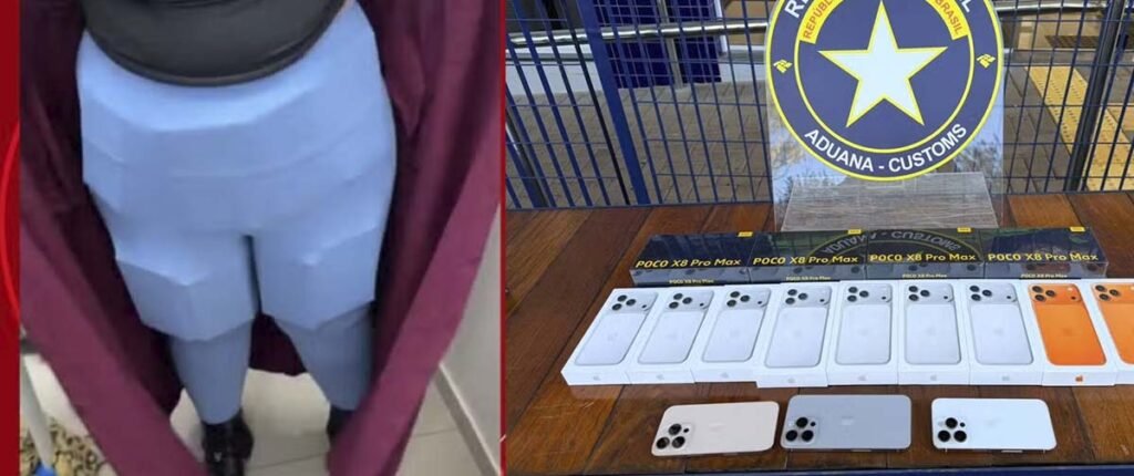 Receita Federal apreende 16 smartphones com mulher no Paraná