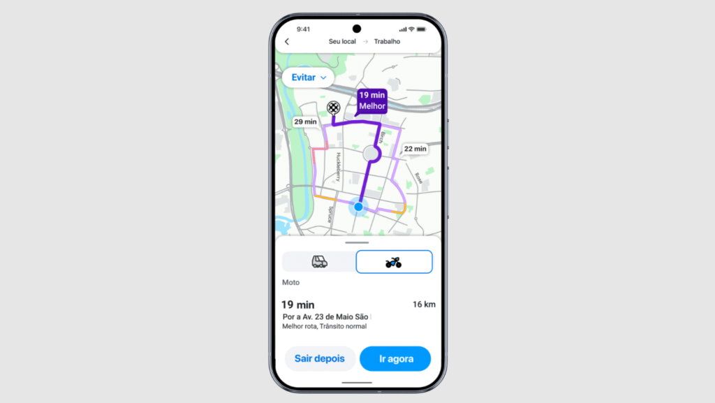 Waze lança navegação para motocicletas e busca por voz Gemini