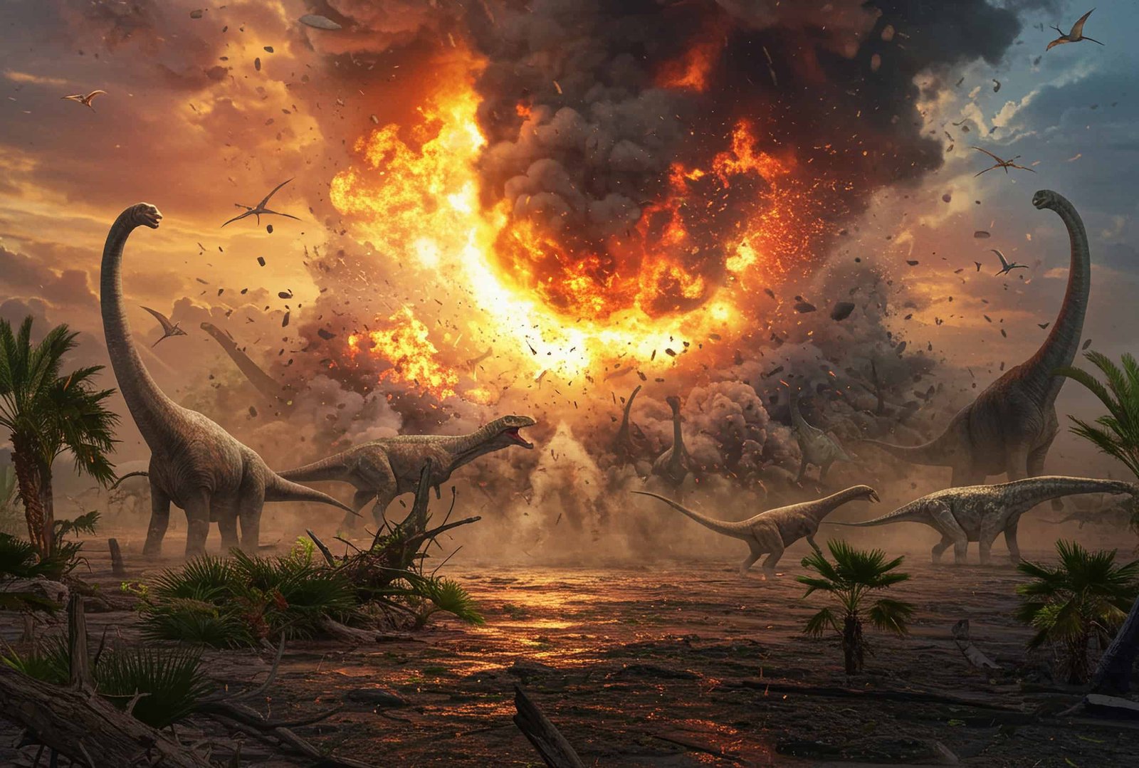Asteroide causou calor extremo que exterminou dinossauros