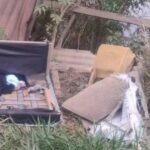 Cachorrinha alerta para resgate de bebê deixado em sofá antigo Cachorrinha alerta para resgate de bebê deixado em sofá antigo