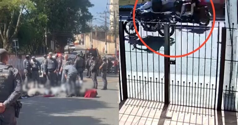 Vídeos mostram momento em que filho de policial é atingido em SP; veja
