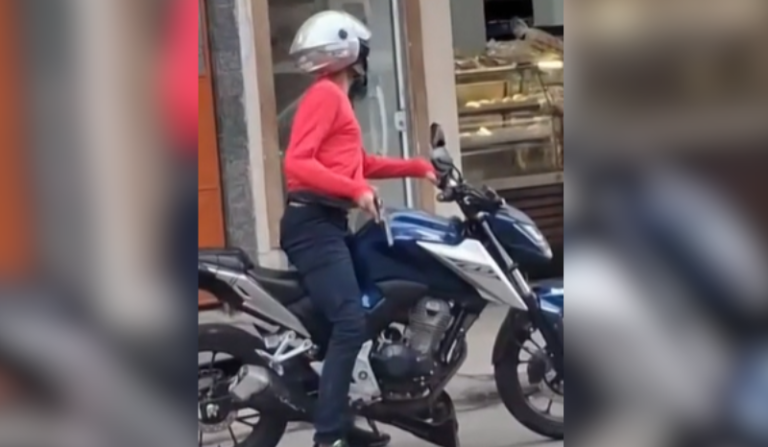 ladrão é baleado e preso após assaltar loja e perder chave da moto