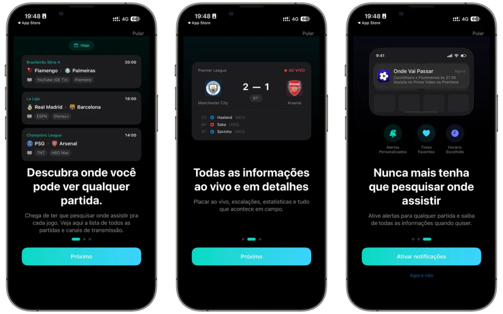 App Revela Onde Assistir aos Jogos de Futebol ao Vivo