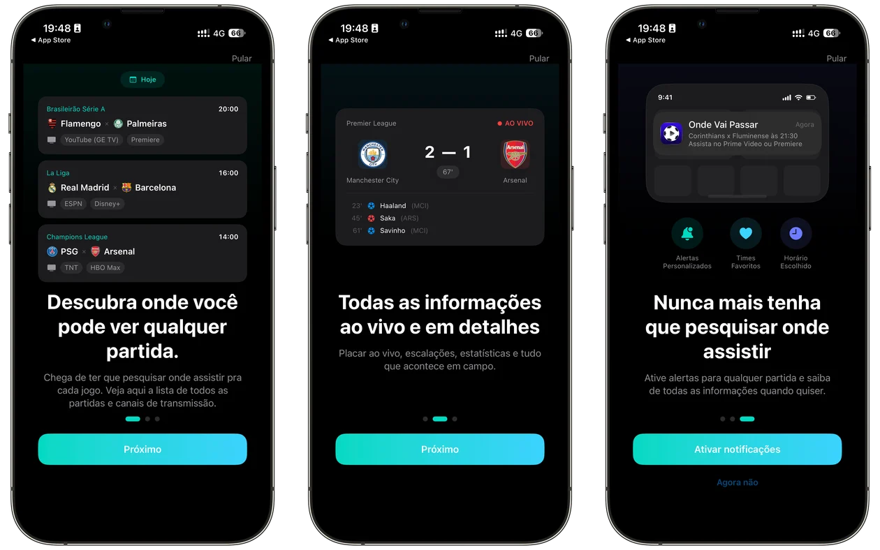 App Revela Onde Assistir aos Jogos de Futebol ao Vivo