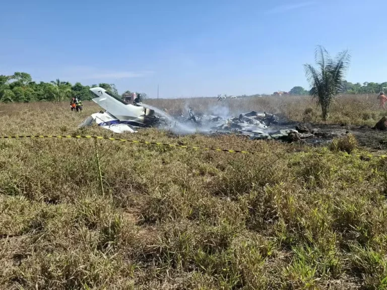 Avião cai em fazenda no MT: tragédia deixa três vítimas fatais