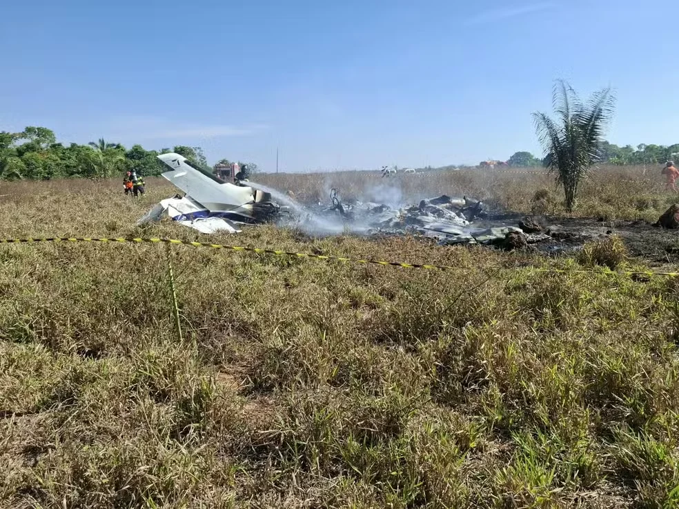 Avião cai em fazenda no MT: tragédia deixa três vítimas fatais