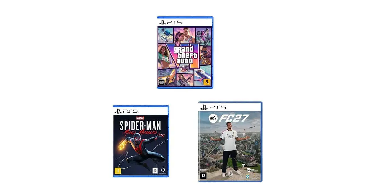 Promoções imperdíveis na Amazon: GTA VI e Spider-Man para PS5